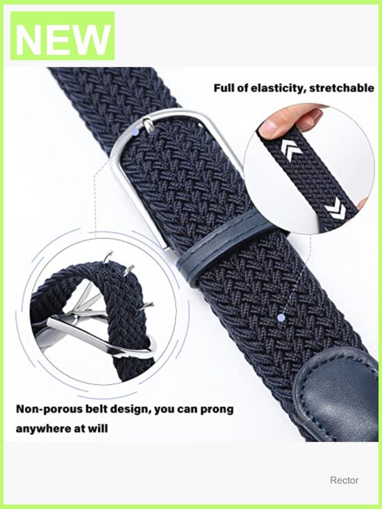 Elastic Braided Belt Stretch Woven Fabric Belt for Jeans main image 4
